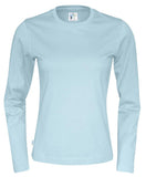 Cottover Damen Langarm T-Shirt Mit Geripptem Kragen - WERBE-WELT.SHOP