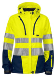 Projob Funktionelle Damen Softshell Jacke mit Kapuztzen En ISO 20471 Klasse 3/2 XS-3XL - WERBE-WELT.SHOP