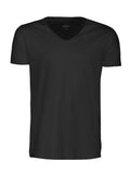 Herren  T-Shirt mit V-Neck aus trendigem Slub Garn