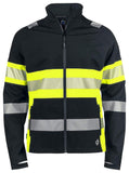 Projob Herren Softshell Jacke leicht und elastisch EN ISO 20471 Klasse 1, XS-3XL