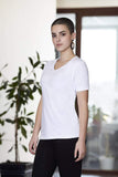 Stretch Damen T-Shirt Charcoal (980)- online gestalten & bedrucken lassen - WERBE-WELT.SHOP